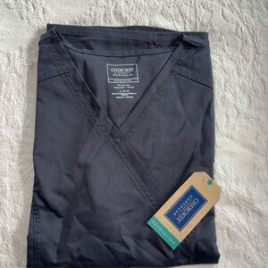 Cherokee Workwear Dark Gray V-Neck Scrub Top